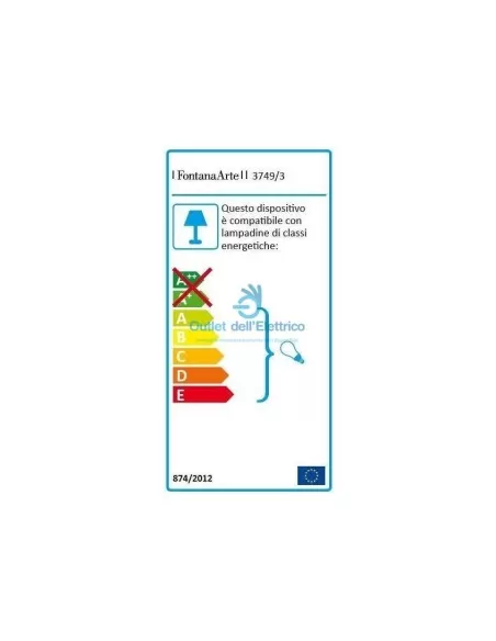 Fontana Arte 3749/3 Empotrable pared ranura 1x35w g5 fh /1x80w g5 fq blanco 9,5x9,5x150cm